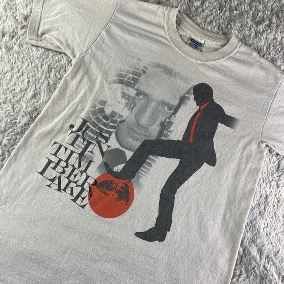 Justin Timberlake Shirt Mens Small Gray Orange 2007 Future Sex Love Show Tour - Picture 1 of 10